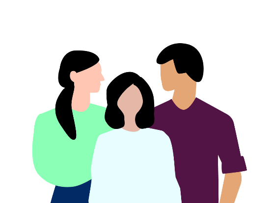 Illustration einer Gruppe zum Thema Mobbing